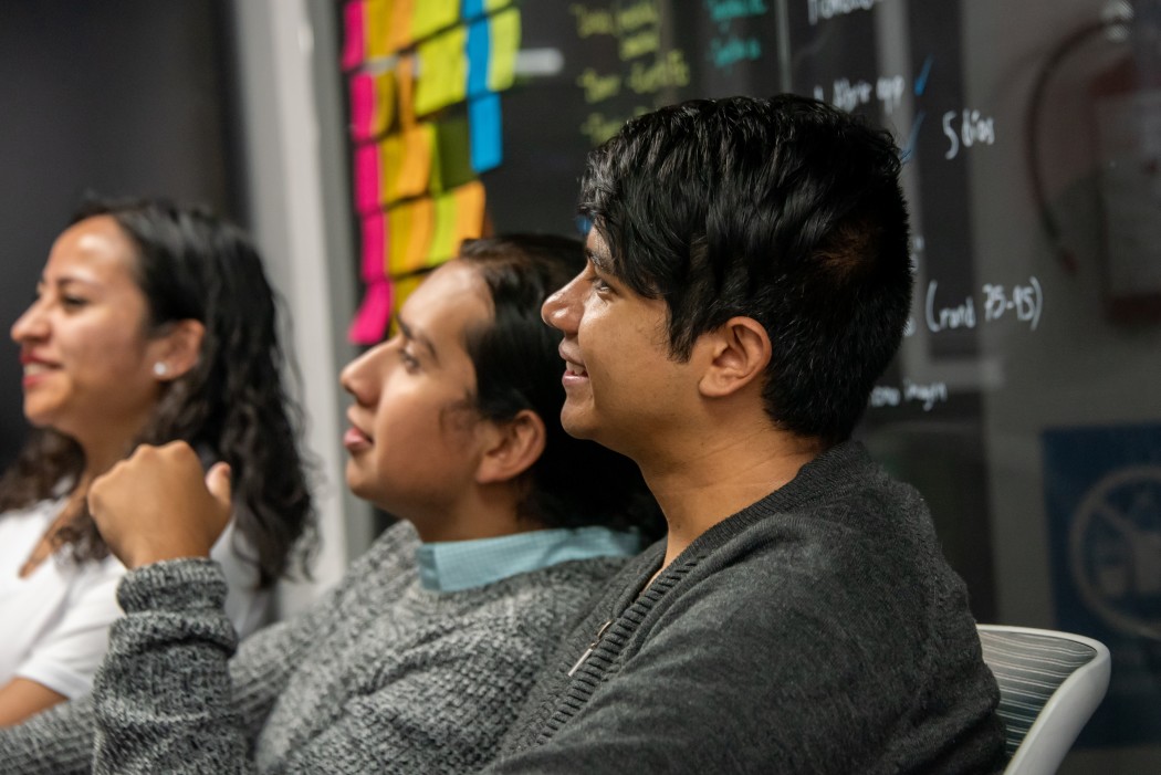 Data science team in meeting